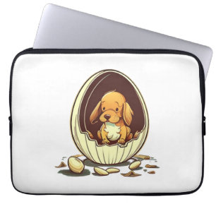Housse Pour Ordinateur Portable chien dans l'oeuf.