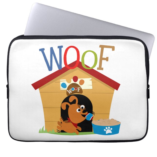 Housse Pour Ordinateur Portable Chien de Woof (Devant)