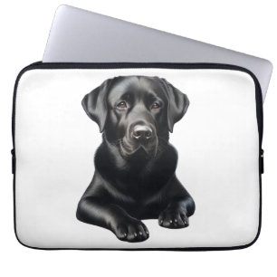 Housse Pour Ordinateur Portable Chien Labrador noir