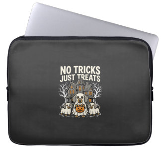 Housse Pour Ordinateur Portable Chien Mignon Halloween Pas de Farces Rien que des 