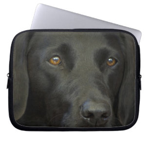 Housse Pour Ordinateur Portable Chien noir de Labrador