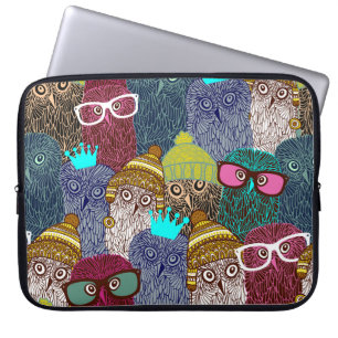 Housse Pour Ordinateur Portable Chouette dans la couronne