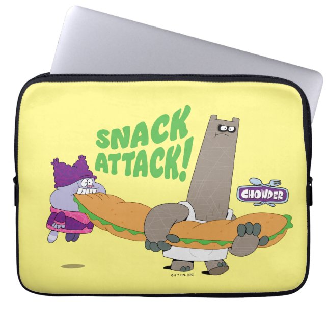 Housse Pour Ordinateur Portable Chowder et Shnitzel (Devant)