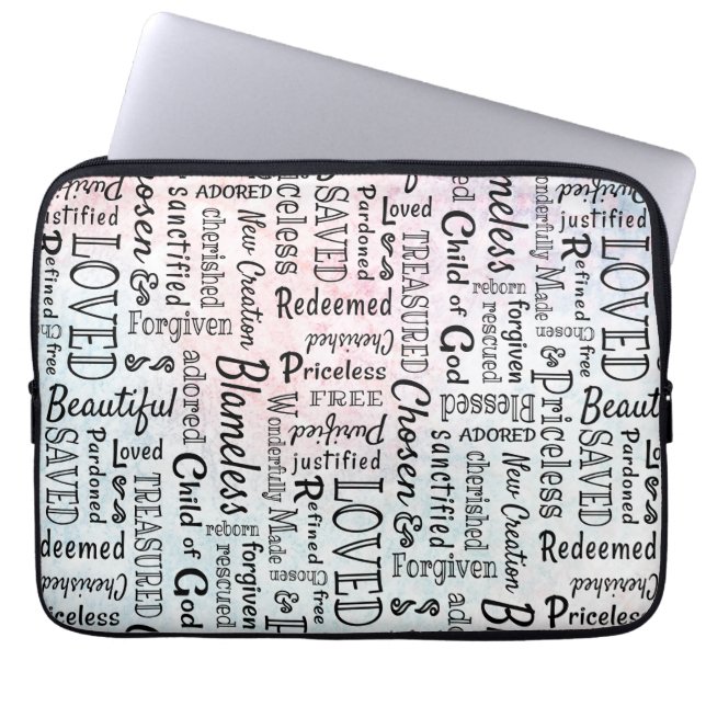 Housse Pour Ordinateur Portable Chrétien Chrétien Paroles D'Affirmation (Devant)
