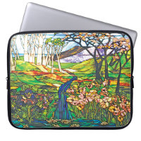Chute d'eau Iris Birch Tiffany Fenêtre en verre te