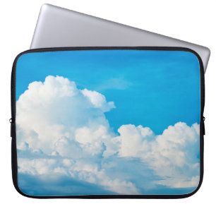 Housse Pour Ordinateur Portable Ciel bleu nuages arrière - plans blanc