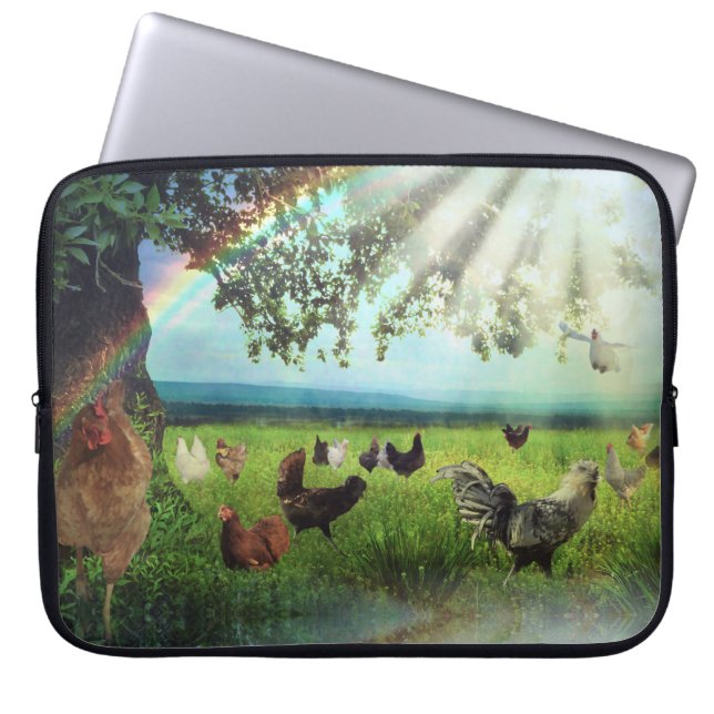 Housse Pour Ordinateur Portable Ciel de poulet (Devant)