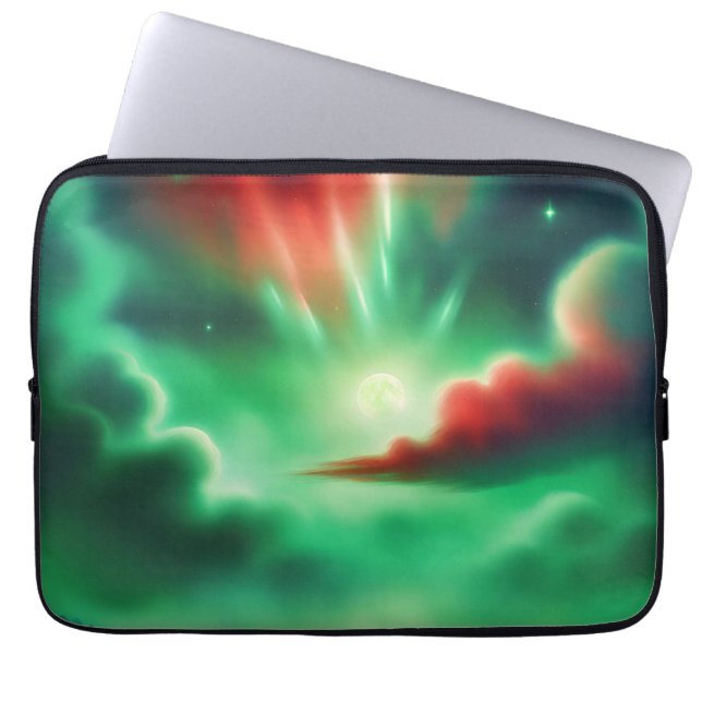 Housse Pour Ordinateur Portable ciel vert (Devant)