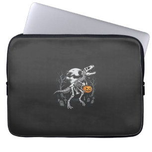 Housse Pour Ordinateur Portable Cimetière de citrouille d'Halloween de squelette d