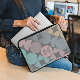 Housse Pour Ordinateur Portable Circles Abstraits de divertissement personnalisés 