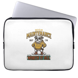 Housse Pour Ordinateur Portable Citation de Bulldog Drôle T-Shirt Gravure Vintage