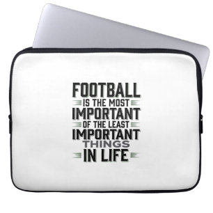 Housse Pour Ordinateur Portable Citation de Football Typographie Vintage T-Shirt D