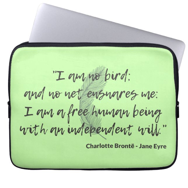 Housse Pour Ordinateur Portable Citation de Jane Eyre II (Devant)
