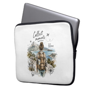 Housse Pour Ordinateur Portable Citation de voyage : Collectionnez les moments et
