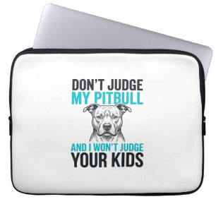Housse Pour Ordinateur Portable Citation drôle de Pitbull Gravure vintage Design d