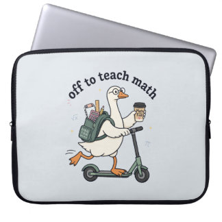 Housse Pour Ordinateur Portable Citation drôle de professeur de maths en partance