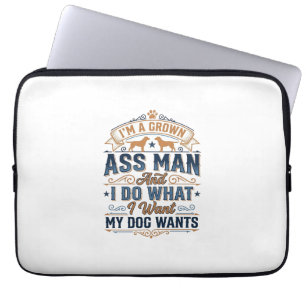 Housse Pour Ordinateur Portable Citation drôle de propriétaire de chien Design vec