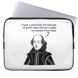 Housse Pour Ordinateur Portable Citation drôle de Shakespeare