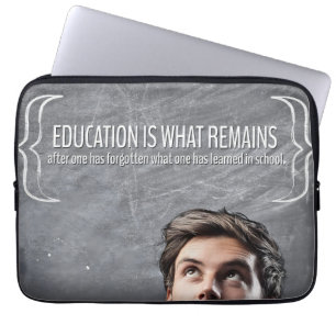 Housse Pour Ordinateur Portable Citation Inspirationnelle "Éducation"