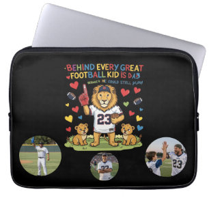 Housse Pour Ordinateur Portable Citations drôles mignonnes Photo de papa football