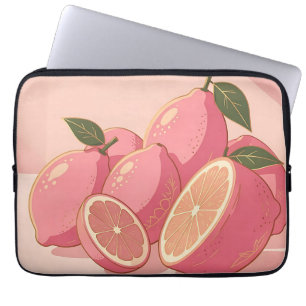 Housse Pour Ordinateur Portable Citron Rose Moderne Féminin