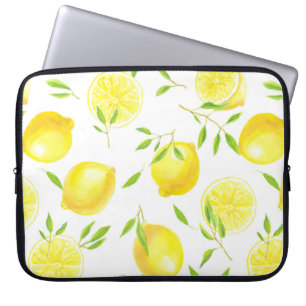 Housse Pour Ordinateur Portable Citrons et feuilles
