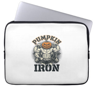Housse Pour Ordinateur Portable Citrouille Fer Vintage Bodybuilding Design Hallowe