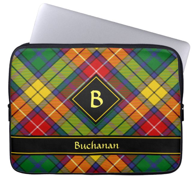 Housse Pour Ordinateur Portable Clan Buchanan Tartan (Devant)
