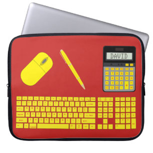 Housse Pour Ordinateur Portable Clavier, souris, calculateur et stylo