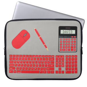 Housse Pour Ordinateur Portable Clavier, souris, calculateur et stylo