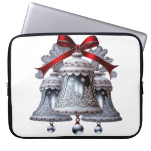 Housse Pour Ordinateur Portable Cloches en argent