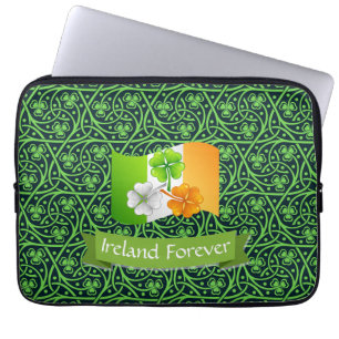 Housse Pour Ordinateur Portable Clover celtique irlandais