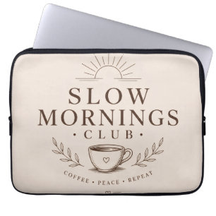 Housse Pour Ordinateur Portable Club des matins tranquilles esthétique cosy design