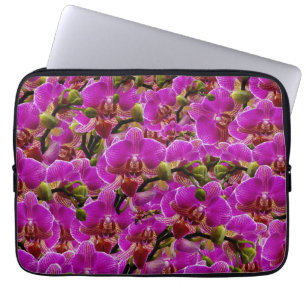 Housse Pour Ordinateur Portable Clusters radiants : La Symphonie Magenta Orchid,