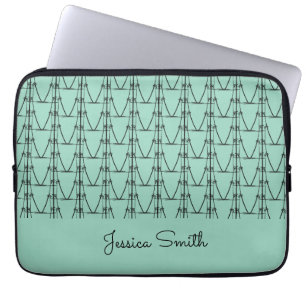 Housse Pour Ordinateur Portable Cocotiers en silhouette personnalisées et impressi