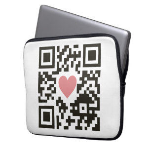 Housse Pour Ordinateur Portable Code QR d'amour