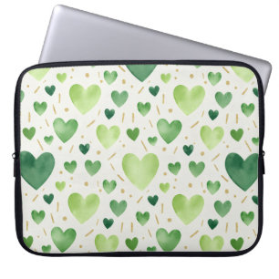 Housse Pour Ordinateur Portable Cœurs aquarelle du jardin sage