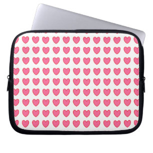 Housse Pour Ordinateur Portable Coeurs Polka