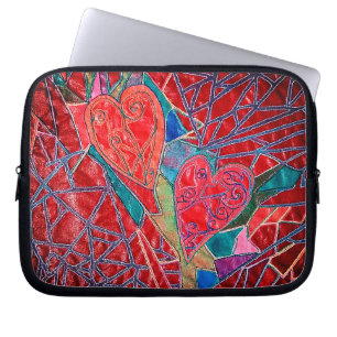 Housse Pour Ordinateur Portable Coeurs rouges