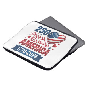 Housse Pour Ordinateur Portable Cœurs USA 1776 2026 4 juillet
