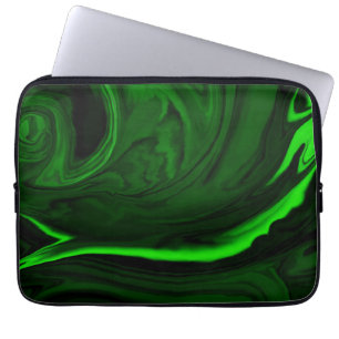 Housse Pour Ordinateur Portable collection de pierres de malachite vert texture