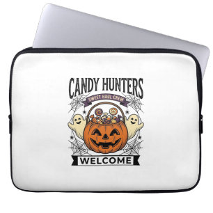 Housse Pour Ordinateur Portable Collectionneur de bonbons Halloween Gravure vintag