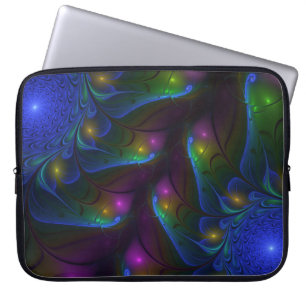 Housse Pour Ordinateur Portable Coloré Lumineux Abstrait moderne Fractal Art