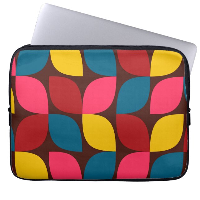Housse Pour Ordinateur Portable Coloré, moderne, tendance, abstraction de fleurs u (Devant)