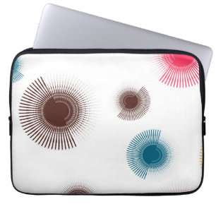 Housse Pour Ordinateur Portable Colorful, cool, trend urban brush strokes circles