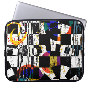 Housse Pour Ordinateur Portable Composition arrière - plan abstraite, avec traits,
