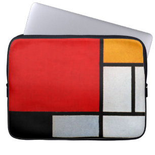 Housse Pour Ordinateur Portable Composition avec grand plan rouge