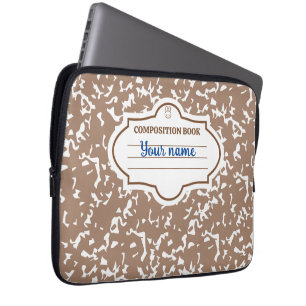 Housse Pour Ordinateur Portable Composition carnet beige beige beige lapin