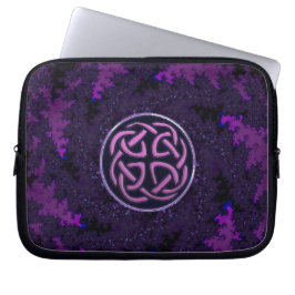 Housse Pour Ordinateur Portable Conception celtique pourpre de fractale de noeud