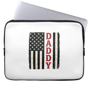 Housse Pour Ordinateur Portable Conception de chemise Drapeau Américain Papa en dé